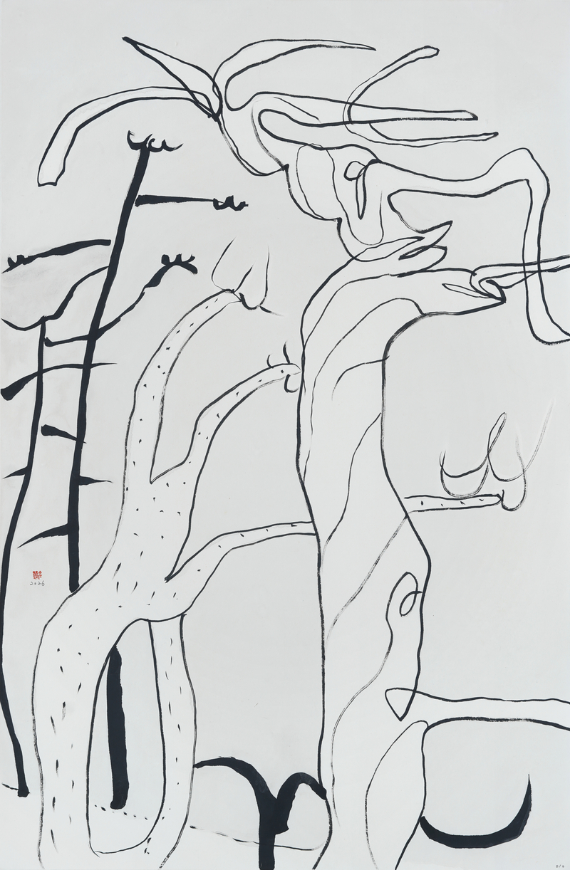장병언, structure landscape 010, ink_on_paper, painting, 2026